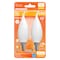 Sylvania Sylvania TruWave B10 E12 (Candelabra) LED Bulb Soft White 60 Watt Equivalence 2 pk 40781 - alternate 1